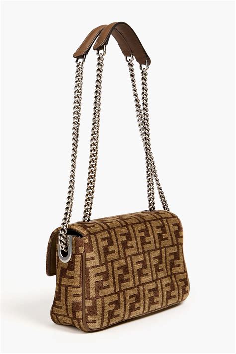 fendi mini baguette crossbody|Fendi chenille bag.